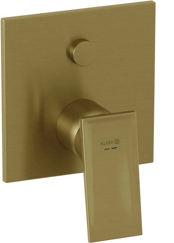 Встраиваемый смеситель для душа и ванны Kludi Decus 54759N075 брашированное золото, с внутренней частью 88022