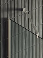 Душевая перегородка Maybahglass MGD-731-5ш 79 см, профиль хром матовый, стекло сатин