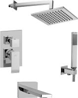 Душевой комплект Paffoni Elle KITEL019CR120 С ВНУТРЕННЕЙ ЧАСТЬЮ, верхний душ 20 см, хром