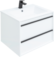 Тумба с раковиной Aquanet Lino 60 белый матовый