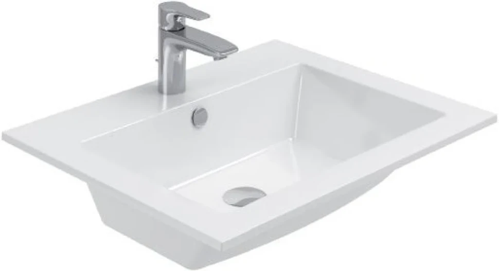 Тумба с раковиной Aquanet Lino 60 белый матовый