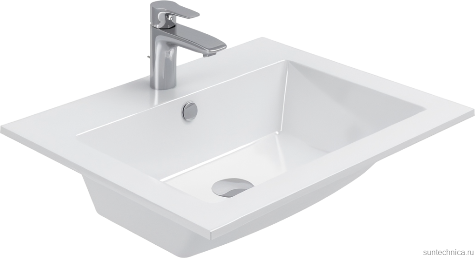 Тумба с раковиной Aquanet Lino 60 белый матовый