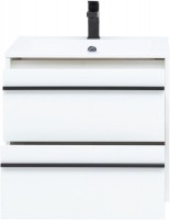 Тумба с раковиной Aquanet Lino 60 белый матовый