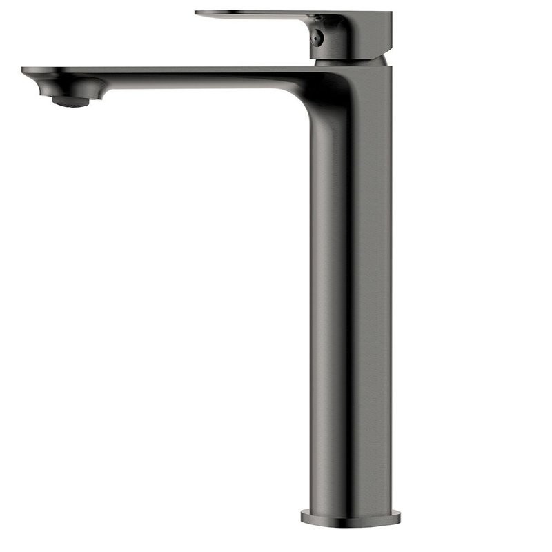 Смеситель для раковины высокий металл Gun Metal, AQUAme Monza AQM6314GM