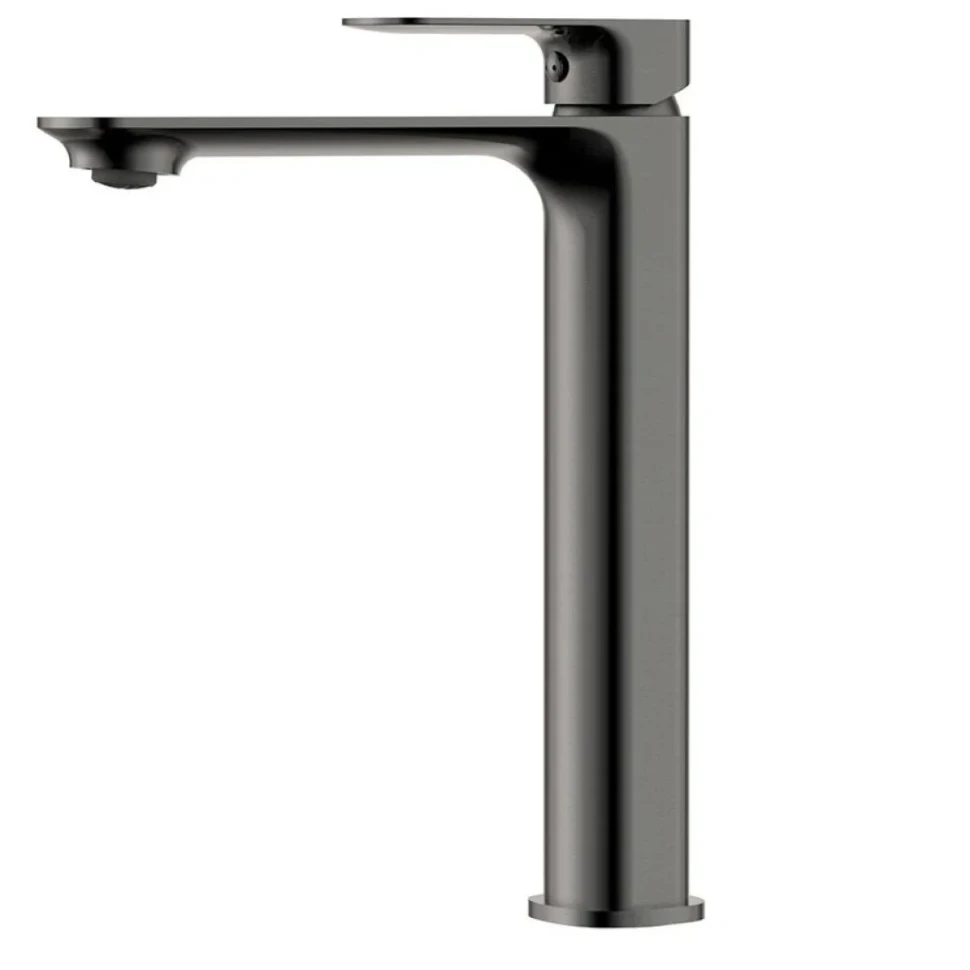 Смеситель для раковины высокий металл Gun Metal, AQUAme Monza AQM6314GM