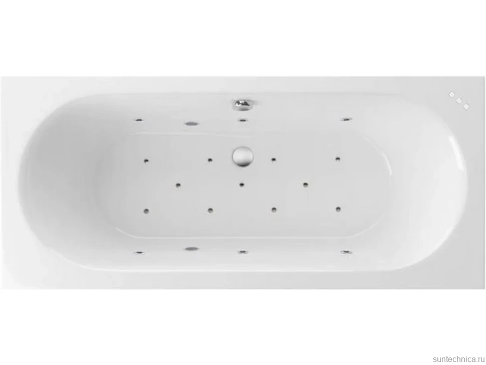 Акриловая ванна Excellent Oceana Slim WAEX.OCE16S.RELAX 160x75 см, встраиваемая, с гидромассажем, белая, с каркасом, со сливом-переливом