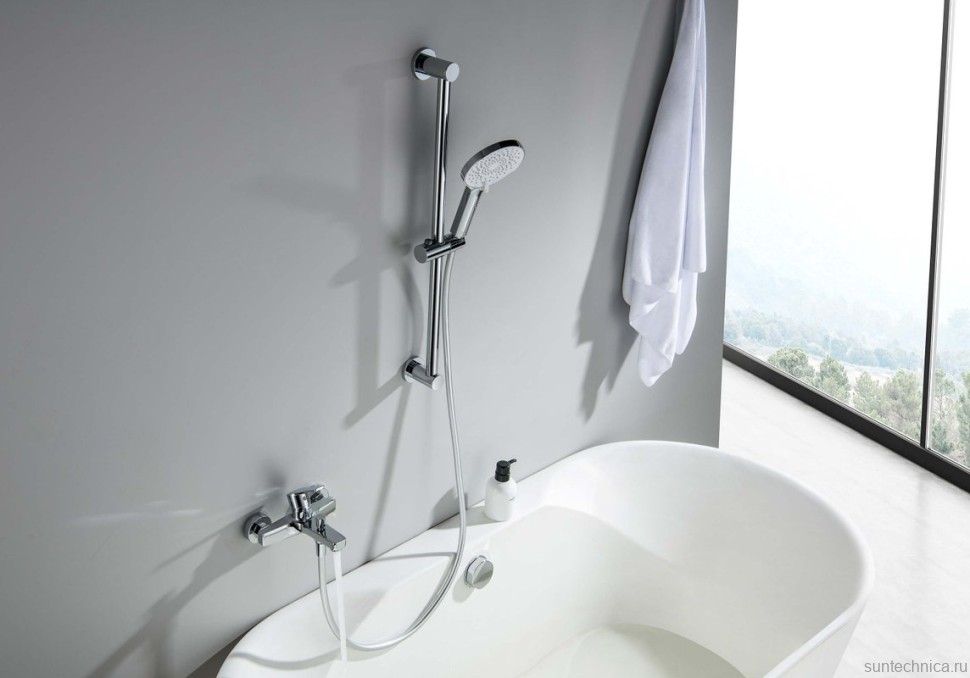 Смеситель для ванны с душем AQUATEK Лугано AQ1748CR хром