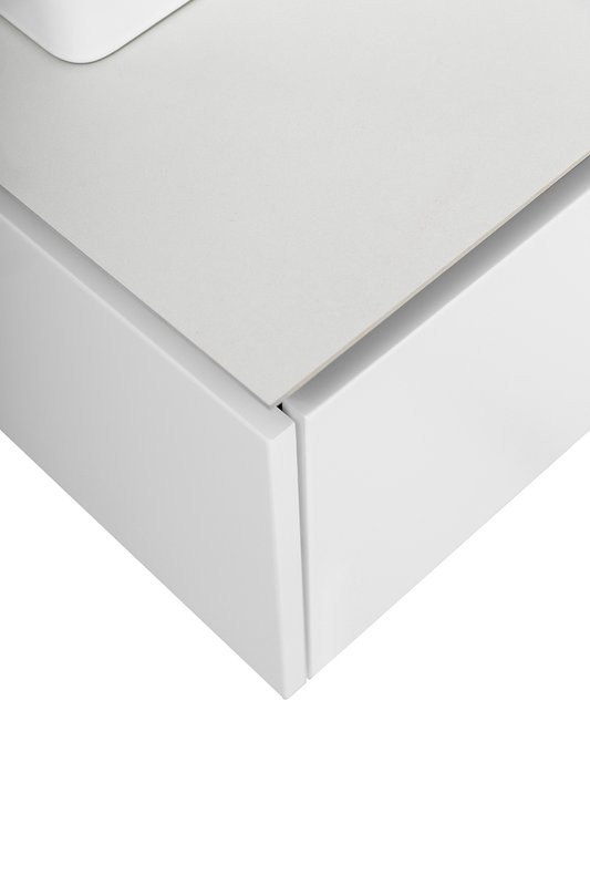 Тумба с раковиной Cezares Slider 100 подвесная, 1 ящик, со столешницей, bianco opaco