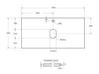 Тумба с раковиной Cezares Slider 100 подвесная, 1 ящик, со столешницей, bianco opaco