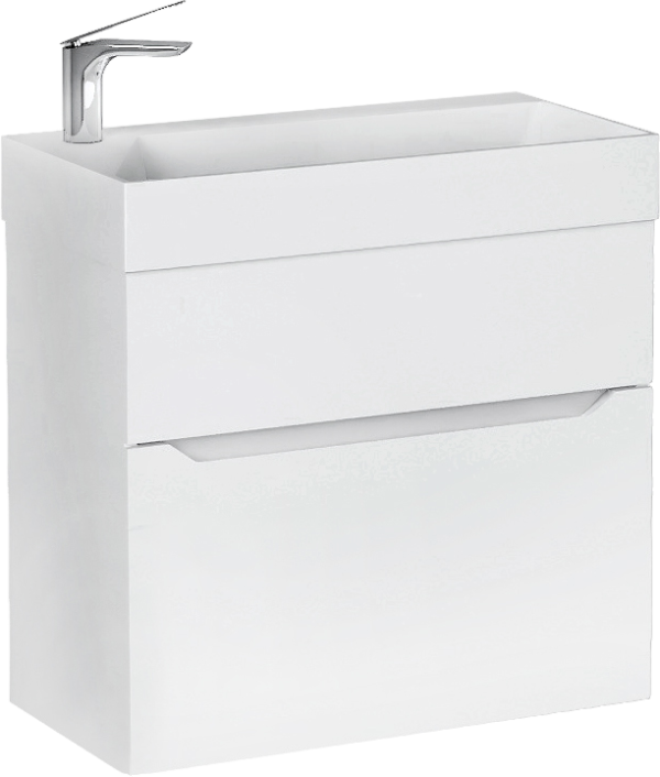 Тумба под раковину Jorno Folk 65 подвесная, белая