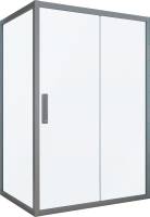 Душевой уголок Kubele DE019 R-MAT-MT 105х80 см, профиль матовый хром