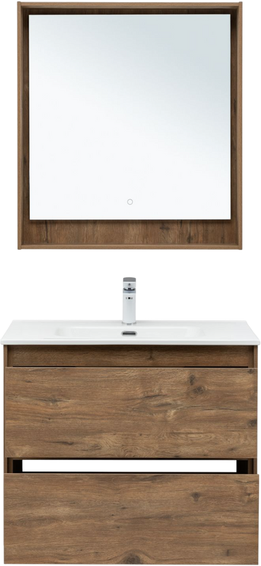 Тумба под раковину без столешницы Aquanet Милан 80 подвесная, дуб рустикальный