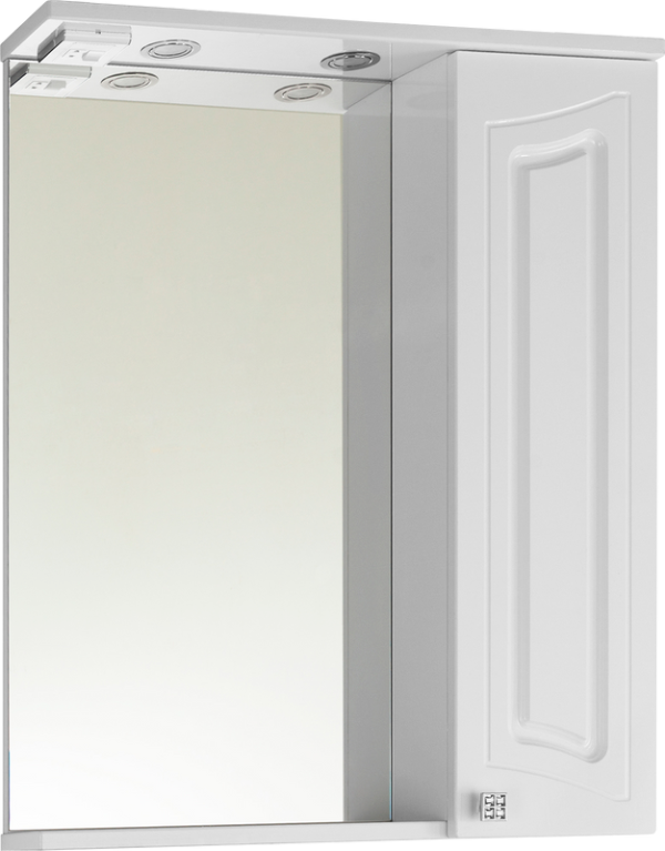 Зеркало Vod-Ok Адам R 65 белый