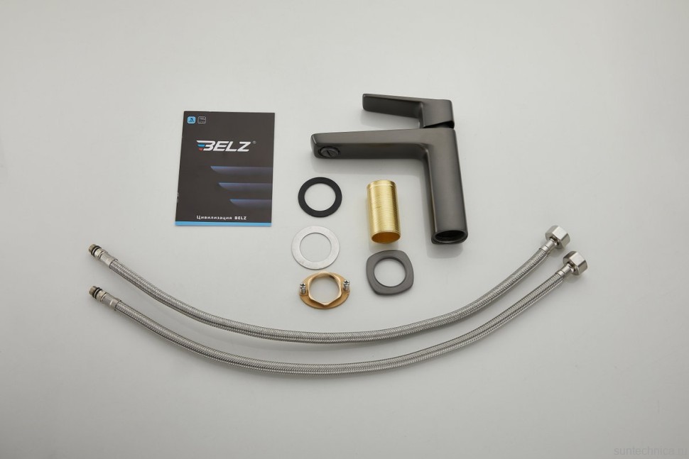 Смеситель для раковины BELZ B715 B10715-3 оружейная сталь