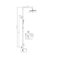 Душевая стойка Splenka S221 S221.24.09 графит Душевая стойка Splenka S221 S221.24.09 графит