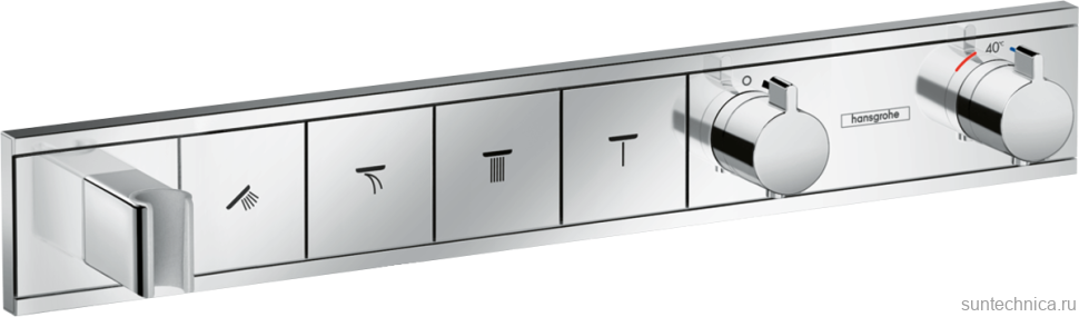 Термостатический смеситель встраиваемый Hansgrohe RainSelect 15357000 С ВНУТРЕННЕЙ ЧАСТЬЮ, хром