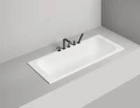 Ванна из искусственного камня Salini Orlanda 180x80 см, встраиваемая, белая, на ножках
