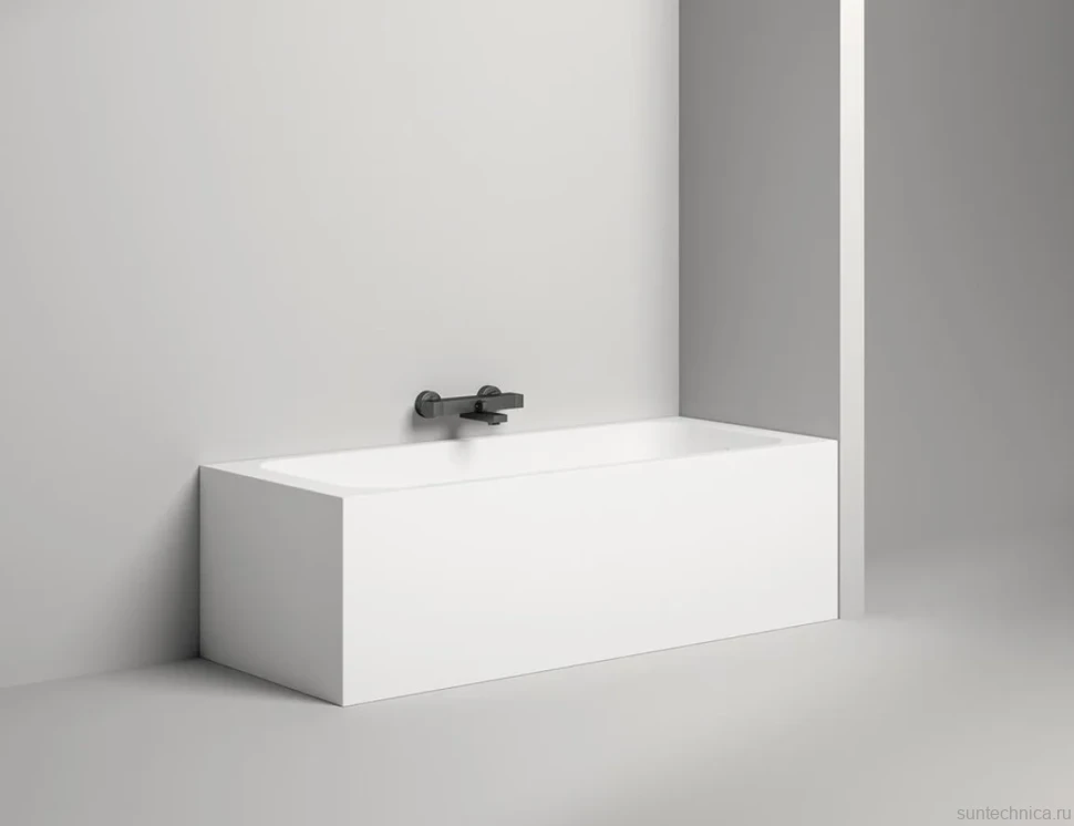Ванна из искусственного камня Salini Orlanda 180x80 см, встраиваемая, белая, на ножках
