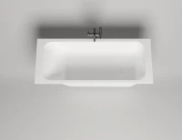 Ванна из искусственного камня Salini Orlanda 180x80 см, встраиваемая, белая, на ножках