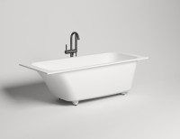 Ванна из искусственного камня Salini Orlanda 180x80 см, встраиваемая, белая, на ножках