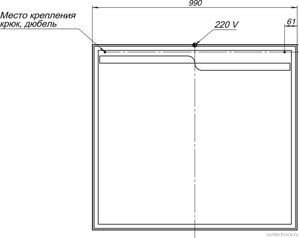 Зеркало Aquanet Модена 100 с подсветкой