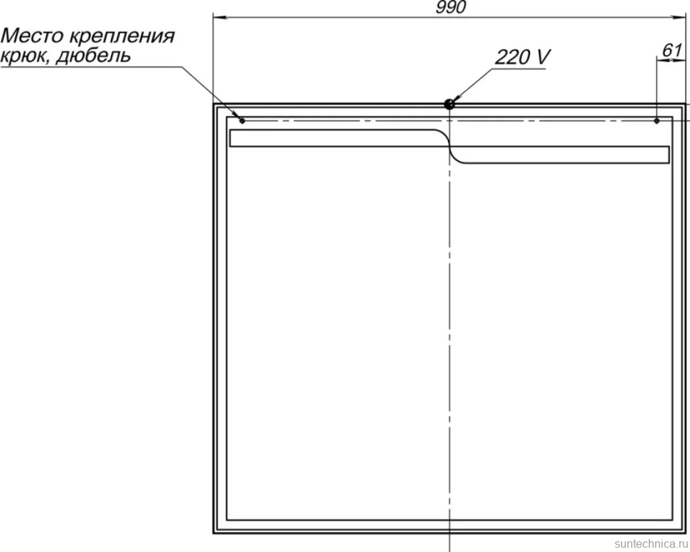 Зеркало Aquanet Модена 100 с подсветкой
