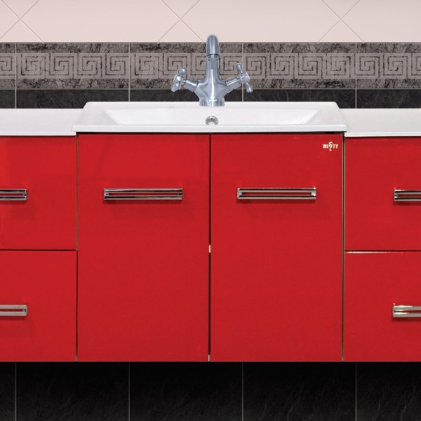 Тумба под раковину Misty Атланта 60 красная