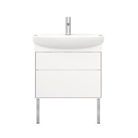 Тумба с раковиной Belux Клермонт Н 70-02 напольная, 2 ящика, белая