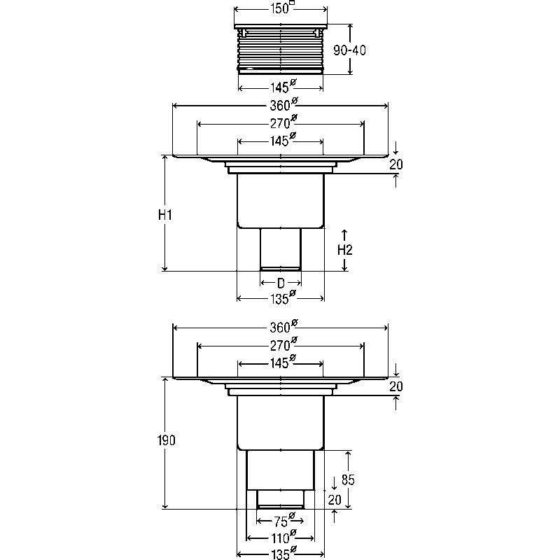 Сифон для душа, трап, цвет нержавеющая сталь VIEGA Advantix 4951.1 557188