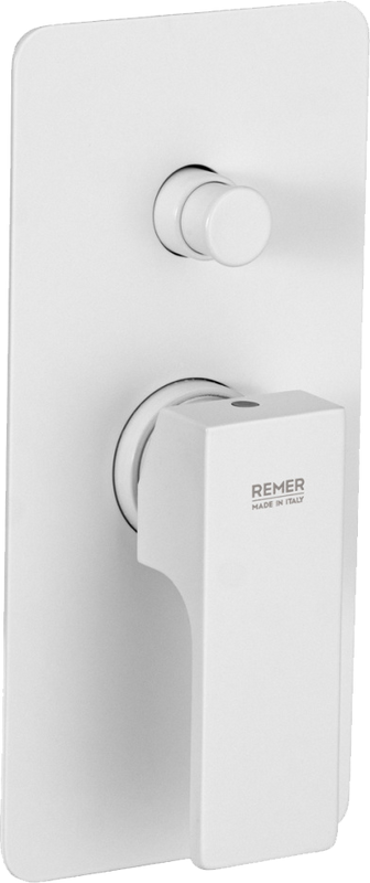 Встраиваемый смеситель для душа и ванны Remer Absolute AU09KBBO С ВНУТРЕННЕЙ ЧАСТЬЮ, белый матовый