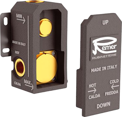 Встраиваемый смеситель для душа и ванны Remer Absolute AU09KBBO С ВНУТРЕННЕЙ ЧАСТЬЮ, белый матовый