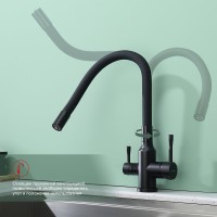 Смеситель для кухни с подключением фильтра Raglo R81.64.06, черный Смеситель для кухни с подключением фильтра Raglo R81.64.06, черный