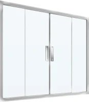 Шторка на ванну Kubele DE019 P4-CLN-CH 140х150 см, профиль хром