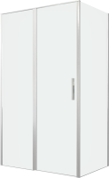 Душевой уголок Allen Brau Priority 120x80, профиль серебро браш, стекло прозрачное