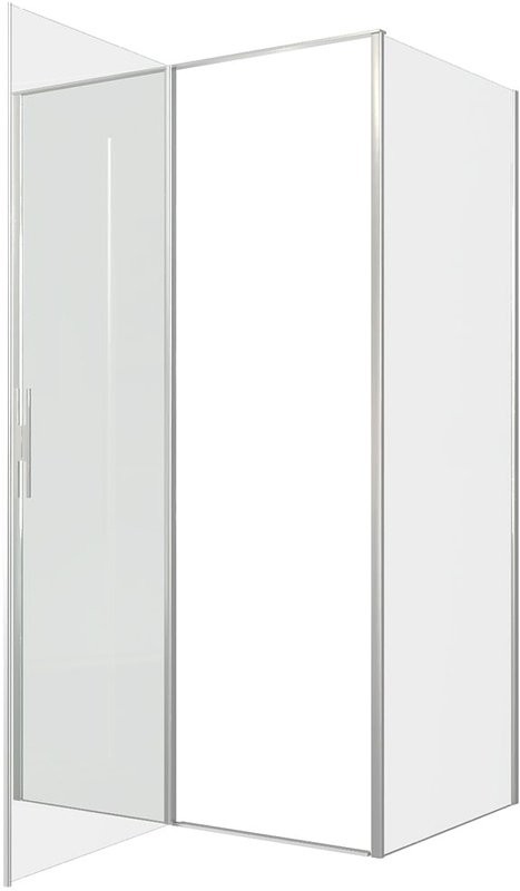 Душевой уголок Allen Brau Priority 120x80, профиль серебро браш, стекло прозрачное
