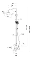 Комплект для ванной IDDIS Parker Душевая стойка IDDIS Parker PARBL3Fi06 + Смеситель для раковины PARBL01i01, матовый черный
