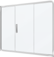 Шторка на ванну Kubele DE019 P3-MAT-CH 180х150 см, профиль хром