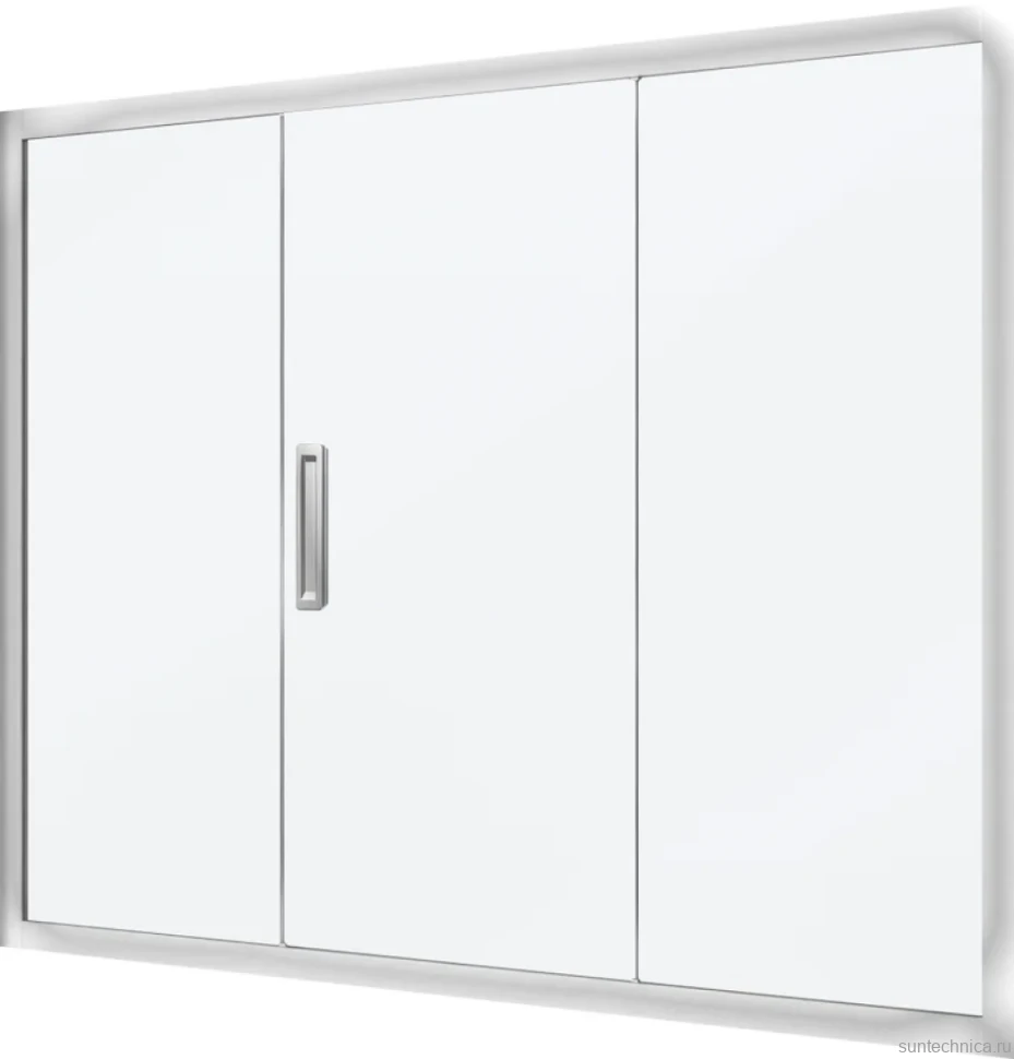 Шторка на ванну Kubele DE019 P3-MAT-CH 180х150 см, профиль хром