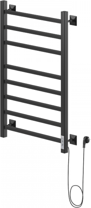 Полотенцесушитель электрический Ника Step-2 80/50 черный матовый, R