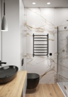 Полотенцесушитель электрический Ника Step-2 80/50 черный матовый, R