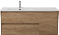 Тумба под раковину BelBagno Kraft 120 L, 2 ящика, дверца, rovere nebrasca nature
