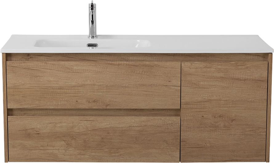 Тумба под раковину BelBagno Kraft 120 L, 2 ящика, дверца, rovere nebrasca nature