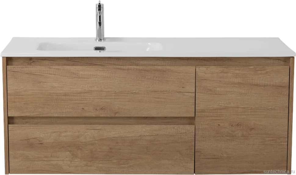Тумба под раковину BelBagno Kraft 120 L, 2 ящика, дверца, rovere nebrasca nature