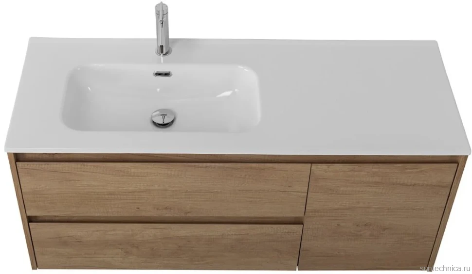 Тумба под раковину BelBagno Kraft 120 L, 2 ящика, дверца, rovere nebrasca nature