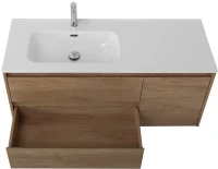 Тумба под раковину BelBagno Kraft 120 L, 2 ящика, дверца, rovere nebrasca nature
