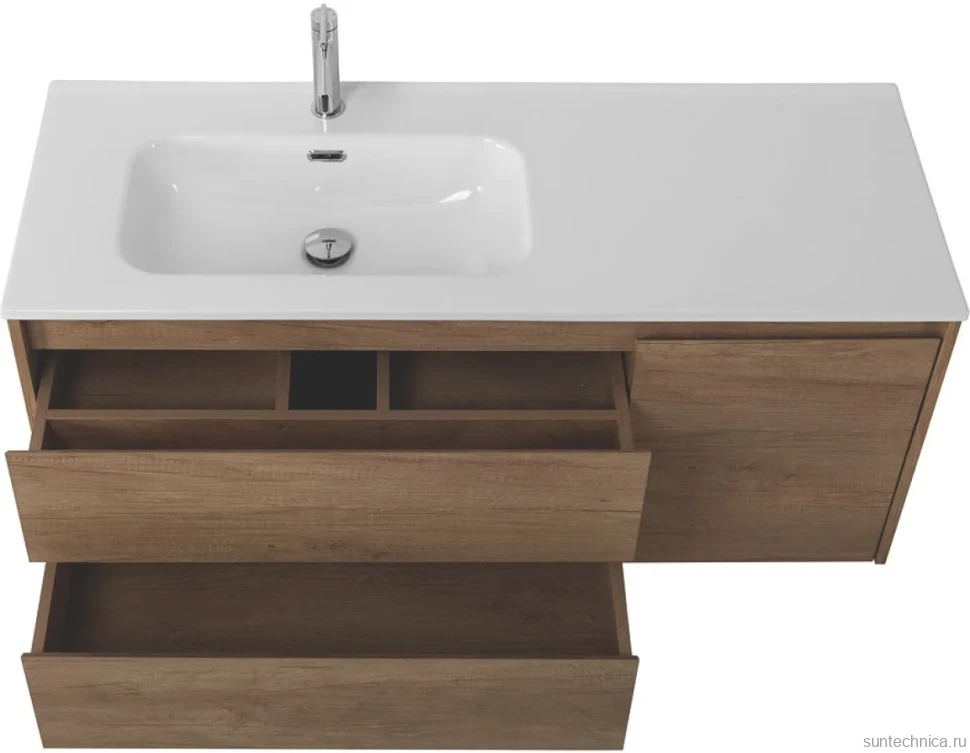 Тумба под раковину BelBagno Kraft 120 L, 2 ящика, дверца, rovere nebrasca nature