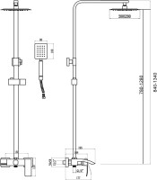 Душевая стойка Fmark FS8645 сатин