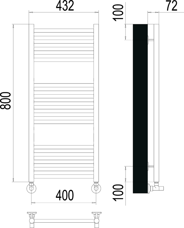 Полотенцесушитель водяной Terminus Аврора П16 400х800