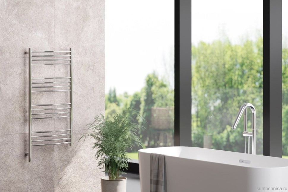 Полотенцесушитель электрический Сунержа Богема 3.1 00-6002-1050 110x55 см, подключение слева, без покрытия, лесенка