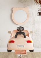 Зеркало AQUATON Каспер Мишка круглое, розовое матовое